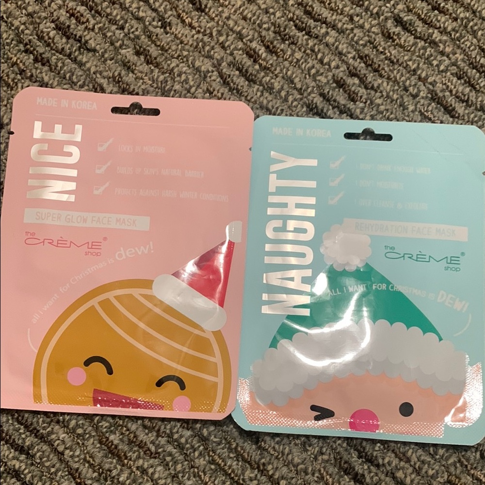 The Crème Shop Holiday Face Mask Set - Nice and Naughty